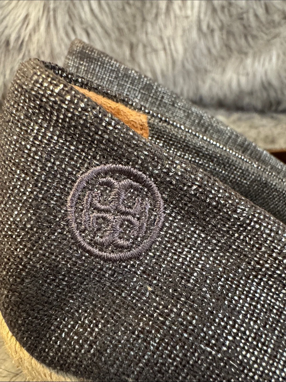 Tory Burch metallic gray